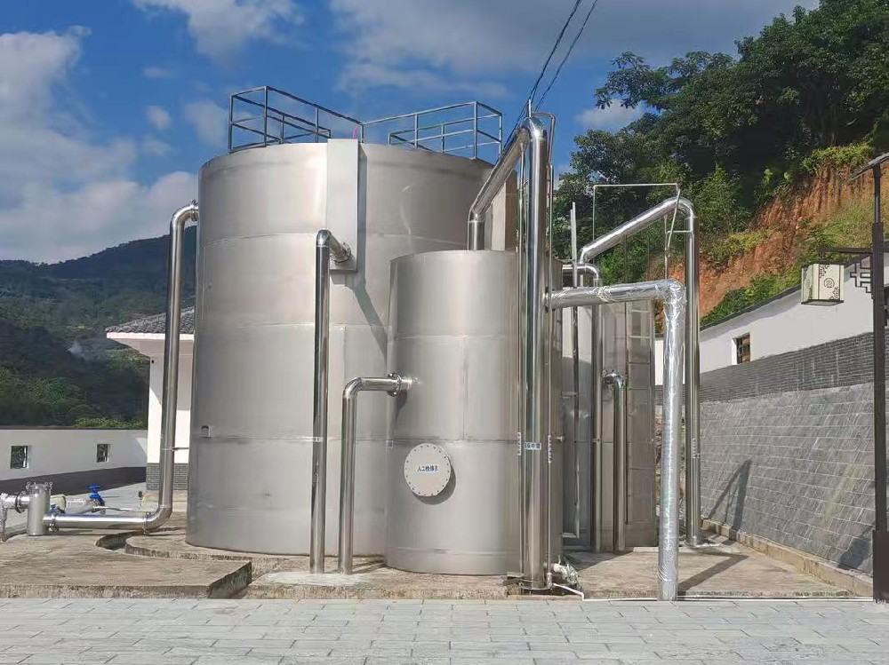 绵阳不锈钢农村一体化净水设备安装完成